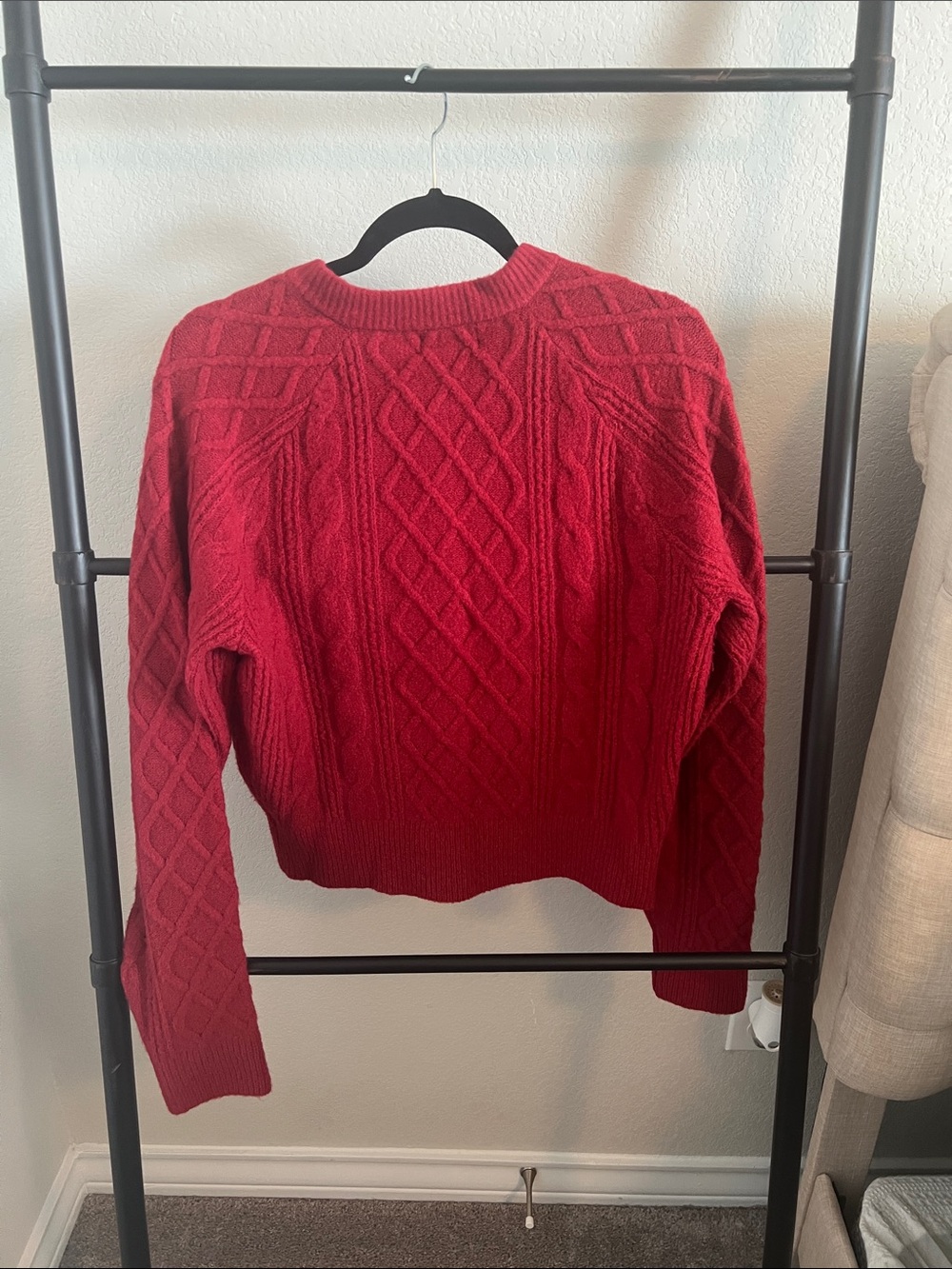 Universal Thread Red Cable-Knit Button Cardigan - Picture 3 of 3